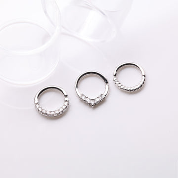 Detail View 1 of 3 Pcs of Assorted Essential Bendable Hoop Ring Package